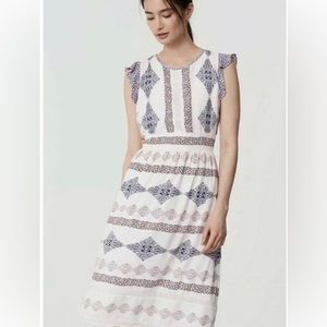 Loft Multi Colored Boho Floral Dress